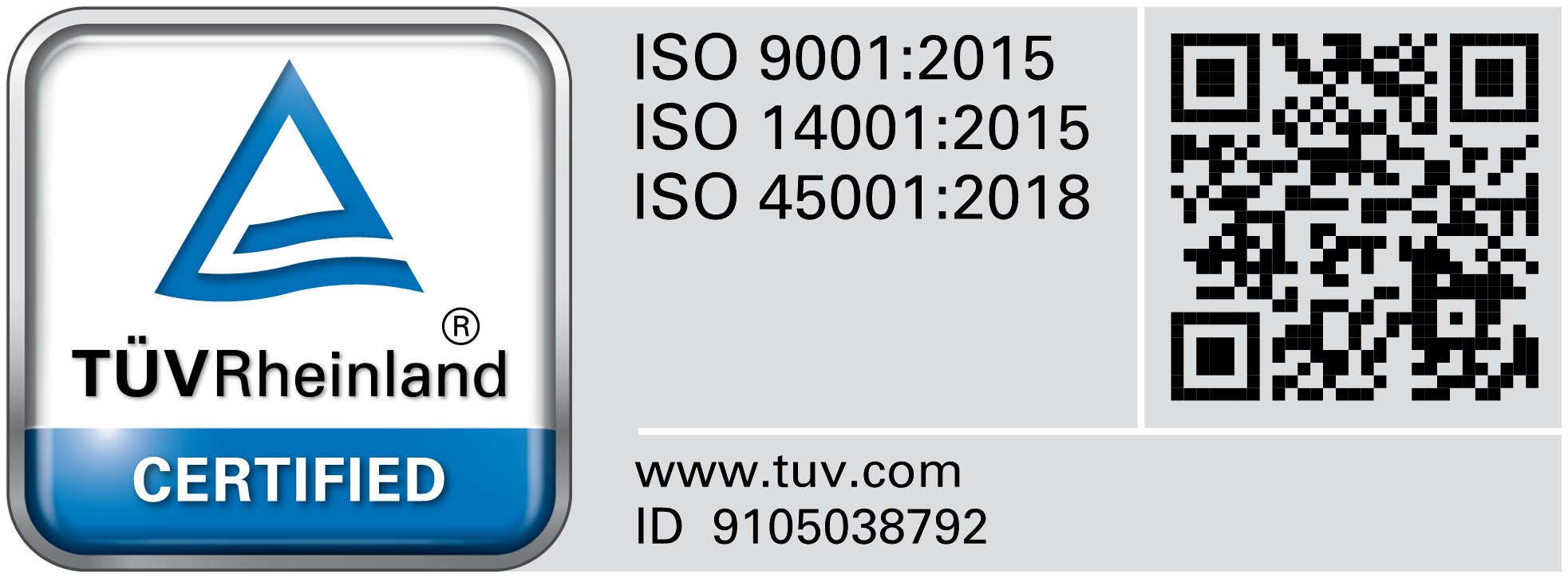 ISO 9001:2015 certificate